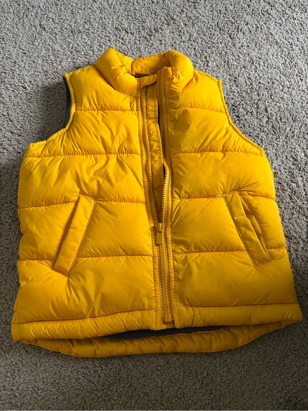 Old Navy Bright Yellow Puffer Vest for Kids